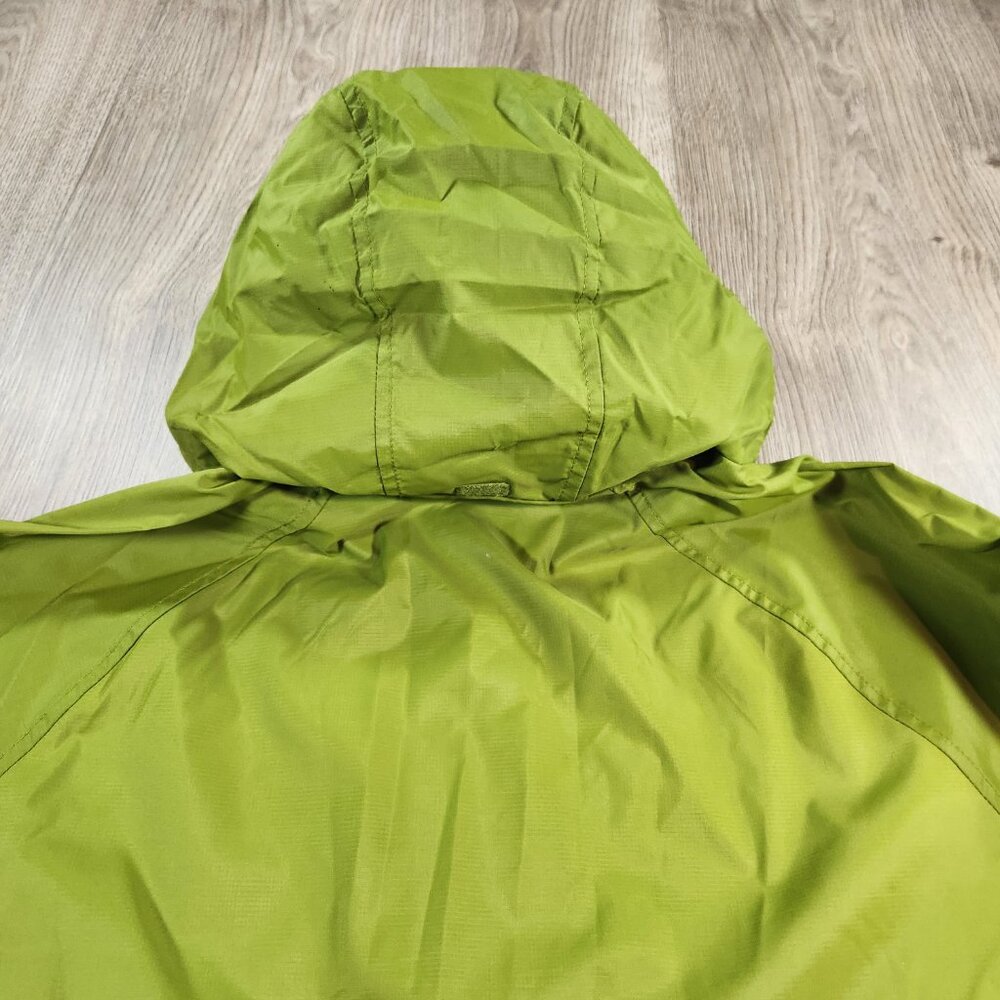 L L Bean Women Jacket Sz XL Green Windbreaker/Rain Jacket Hooded Packable - Picture 5 of 10
